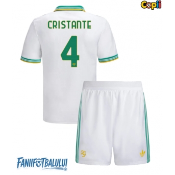 AS Roma Bryan Cristante #4 Echipament de Fotbal Replică 2025-26 Copii Treilea (+ Șorturi)